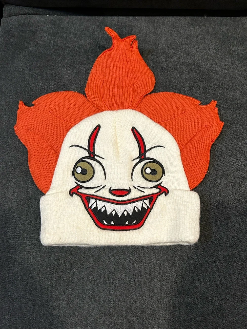 Kids Pennywise IT Character Halloween Scary Movie Knit Beanie Hat OS